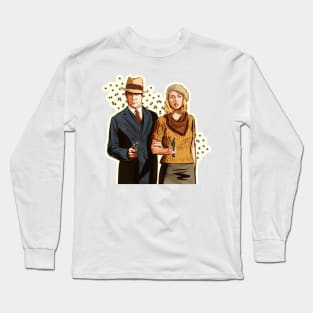 Bonnie and Clyde - An illustration by Paul Cemmick Long Sleeve T-Shirt